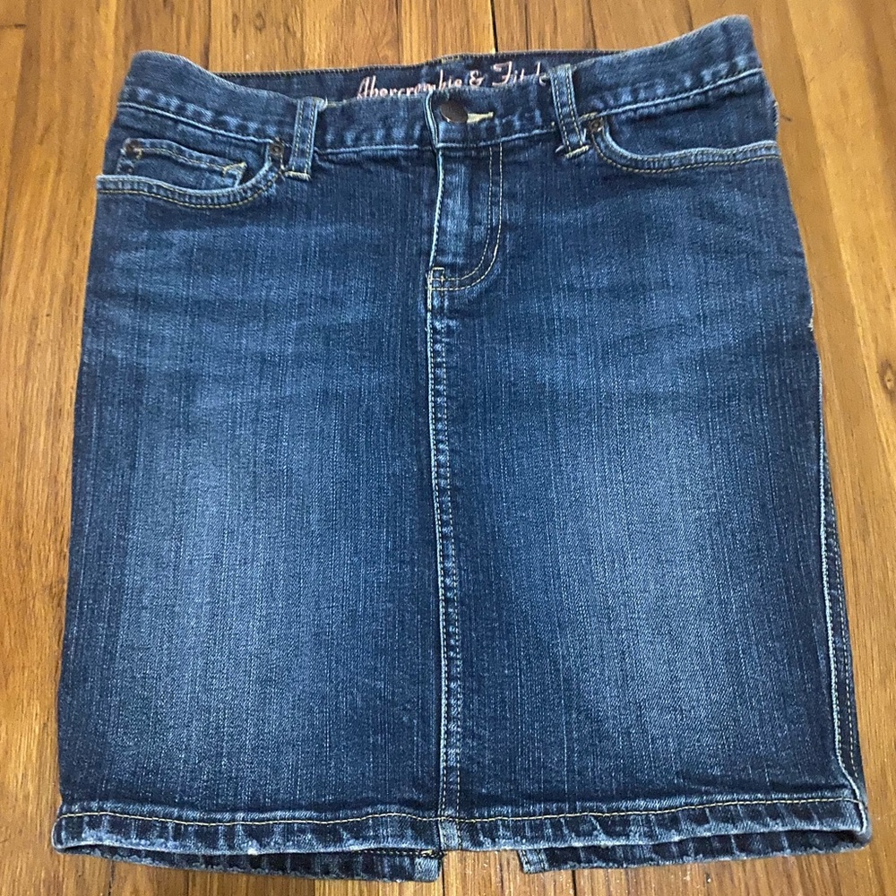 Abercrombie & Fitch Dark Blue Denim Mini Skirt